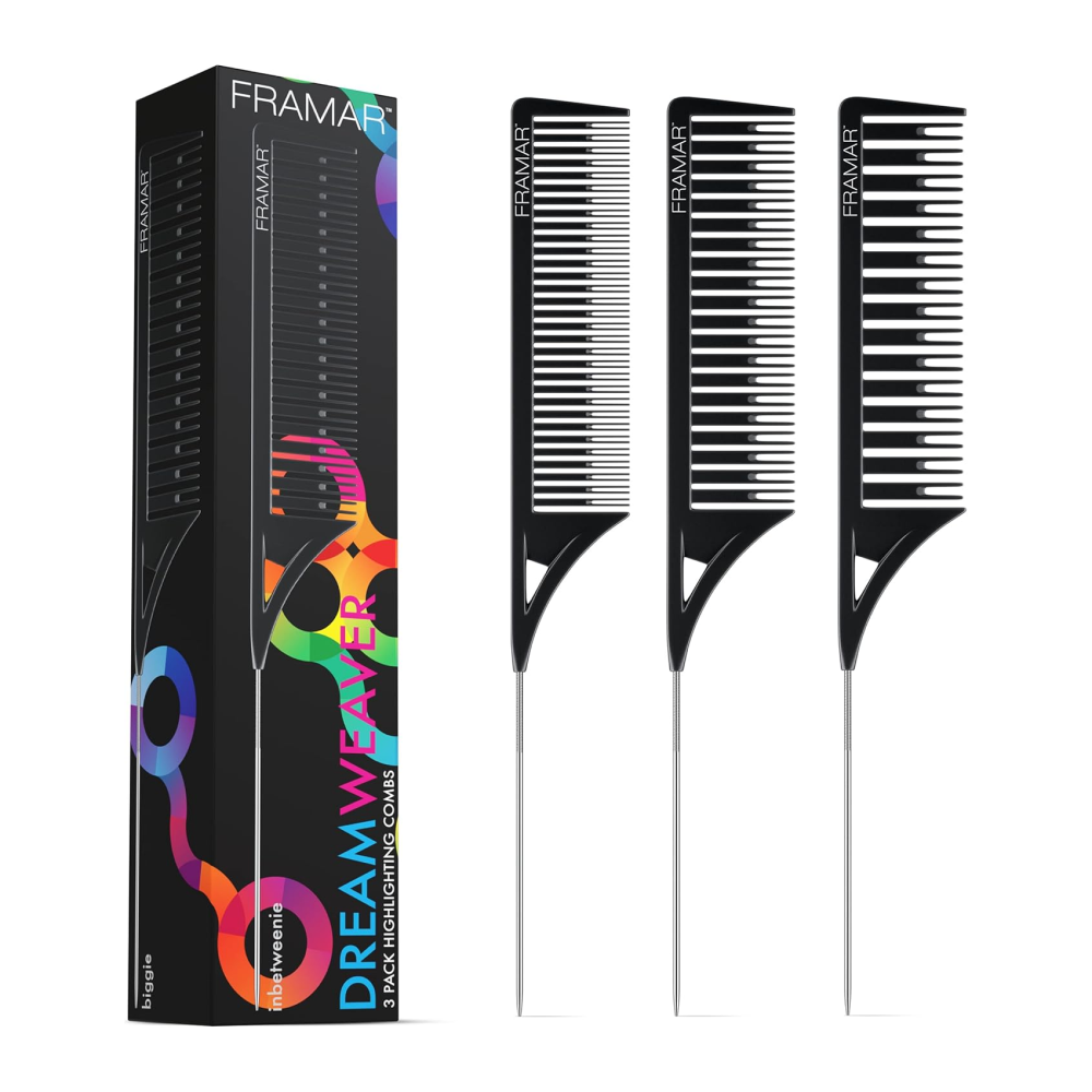 Framar Dreamweaver Highlighting Tail Combs 3pk Black