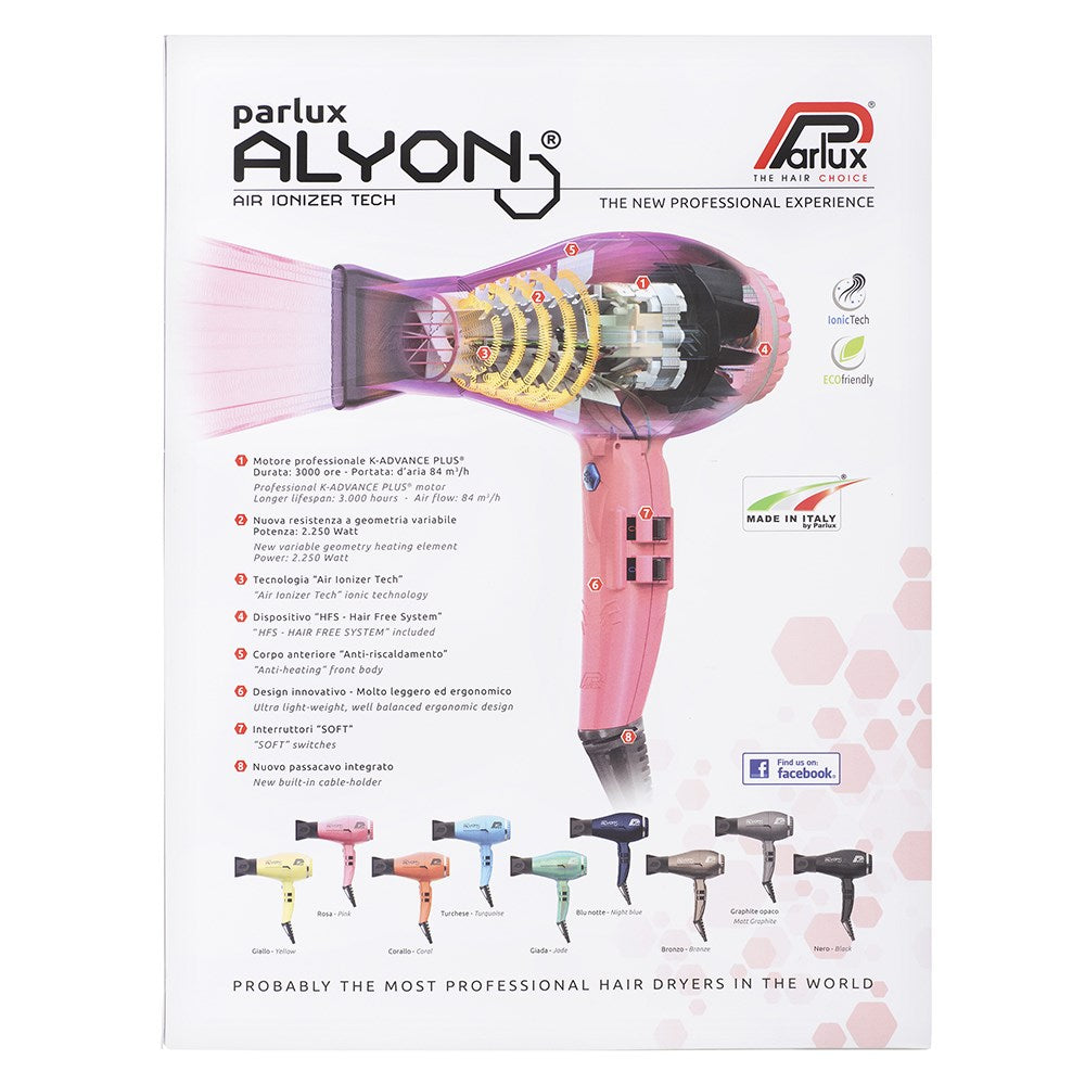 Parlux Alyon Air Ionizer Tech Hair Dryer Pink | FRESH BODY