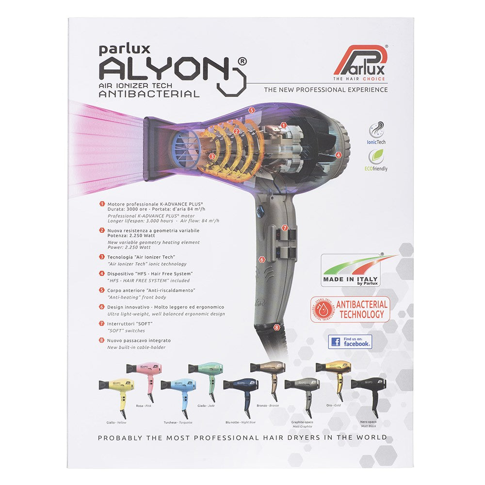Parlux Alyon 2250W Hair Dryer Graphite | FRESH BODY