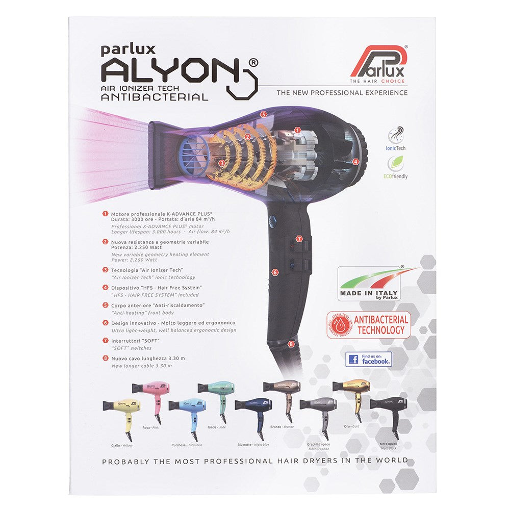 Parlux Alyon 2250W Hair Dryer Black | FRESH BODY