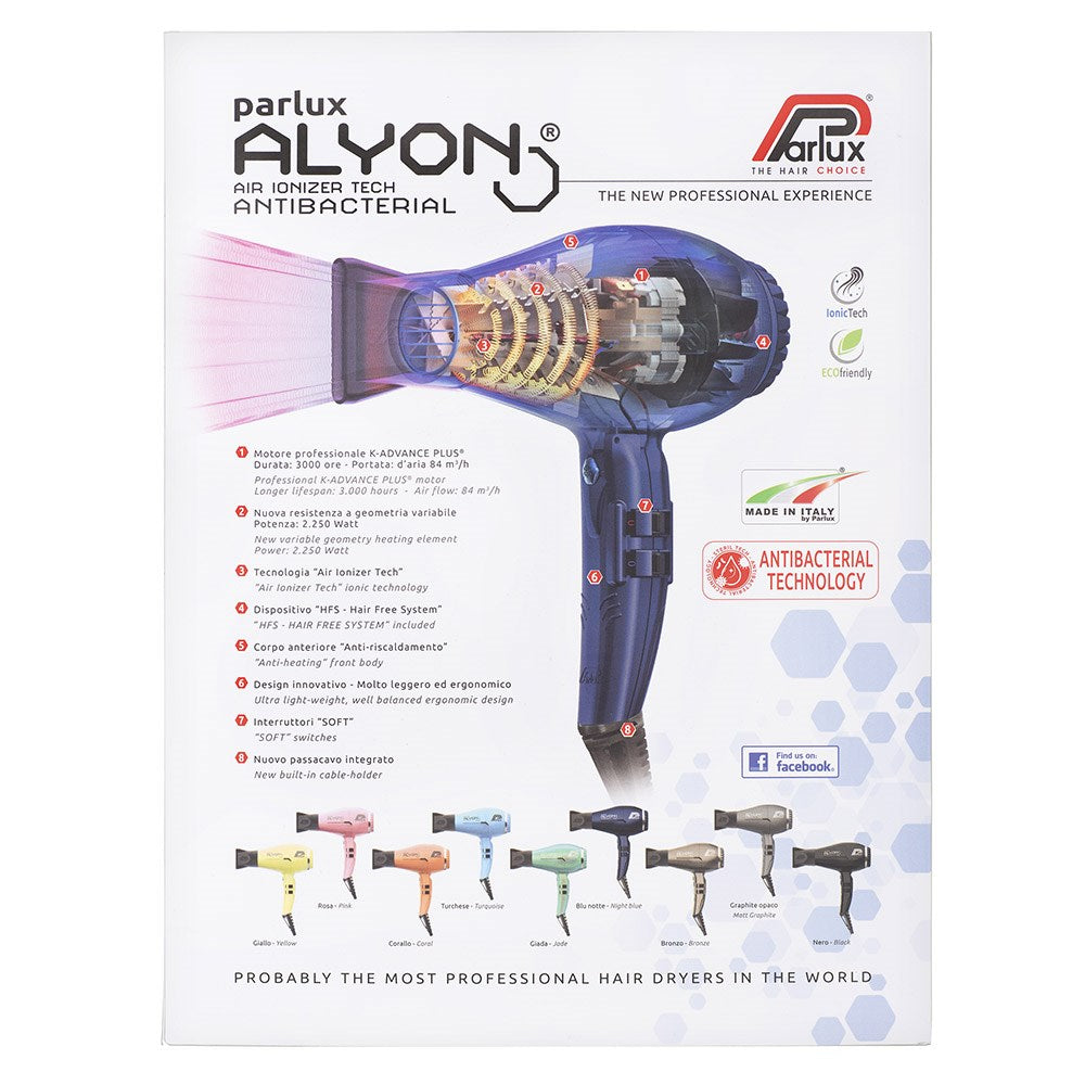 Parlux Alyon Air Ionizer Tech Hair Dryer Midnight Blue | FRESH BODY