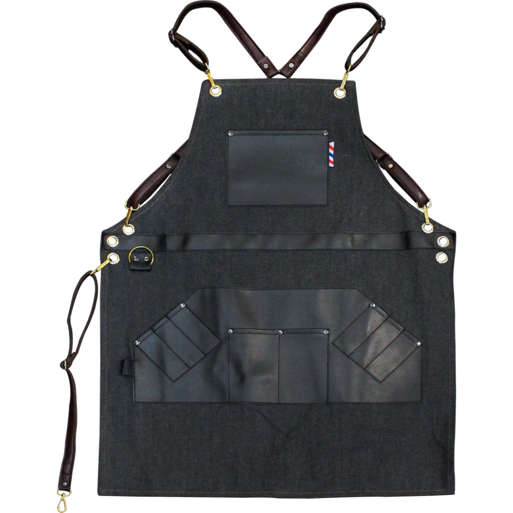 Elite Vegan Leather Barber Apron – Stylish & Durable Hairdressing Cape | Fresh Body