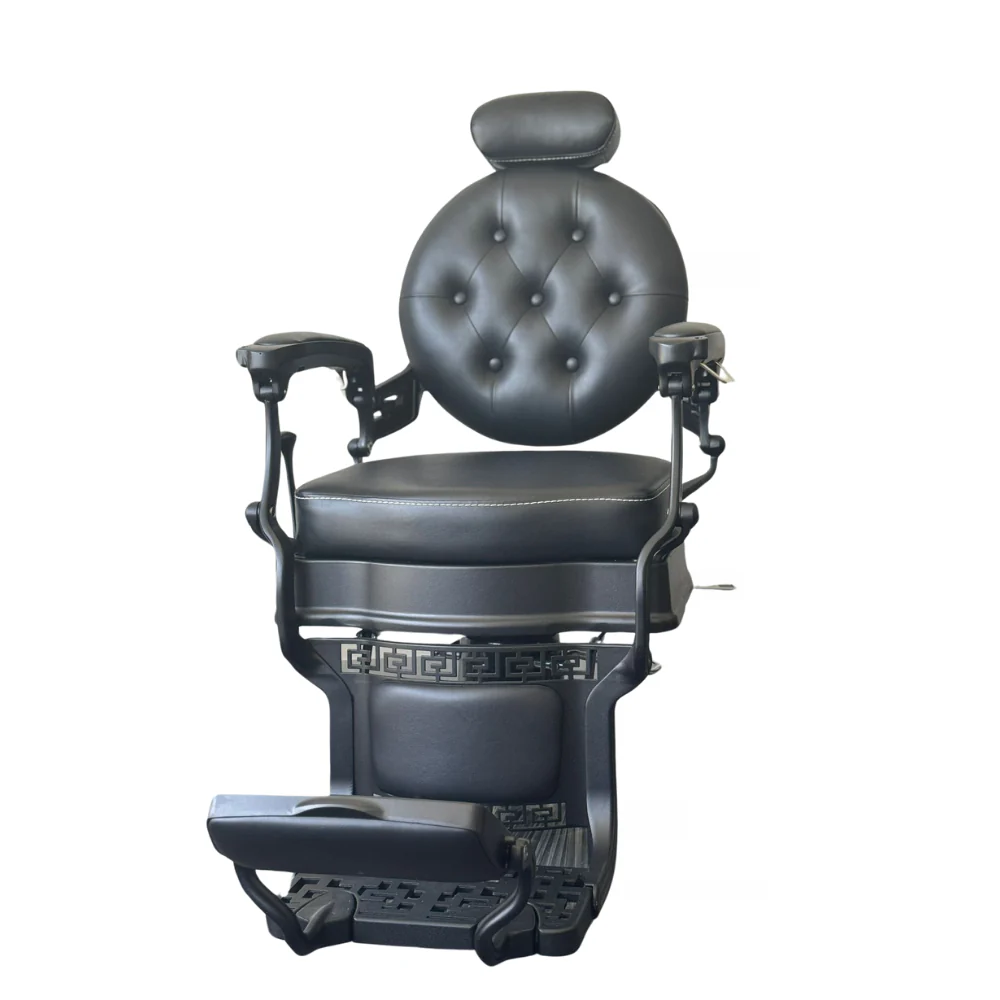 Black Luxury Barber Chair – Heavy Duty, Superior Comfort for Barbershops | Fresh Body