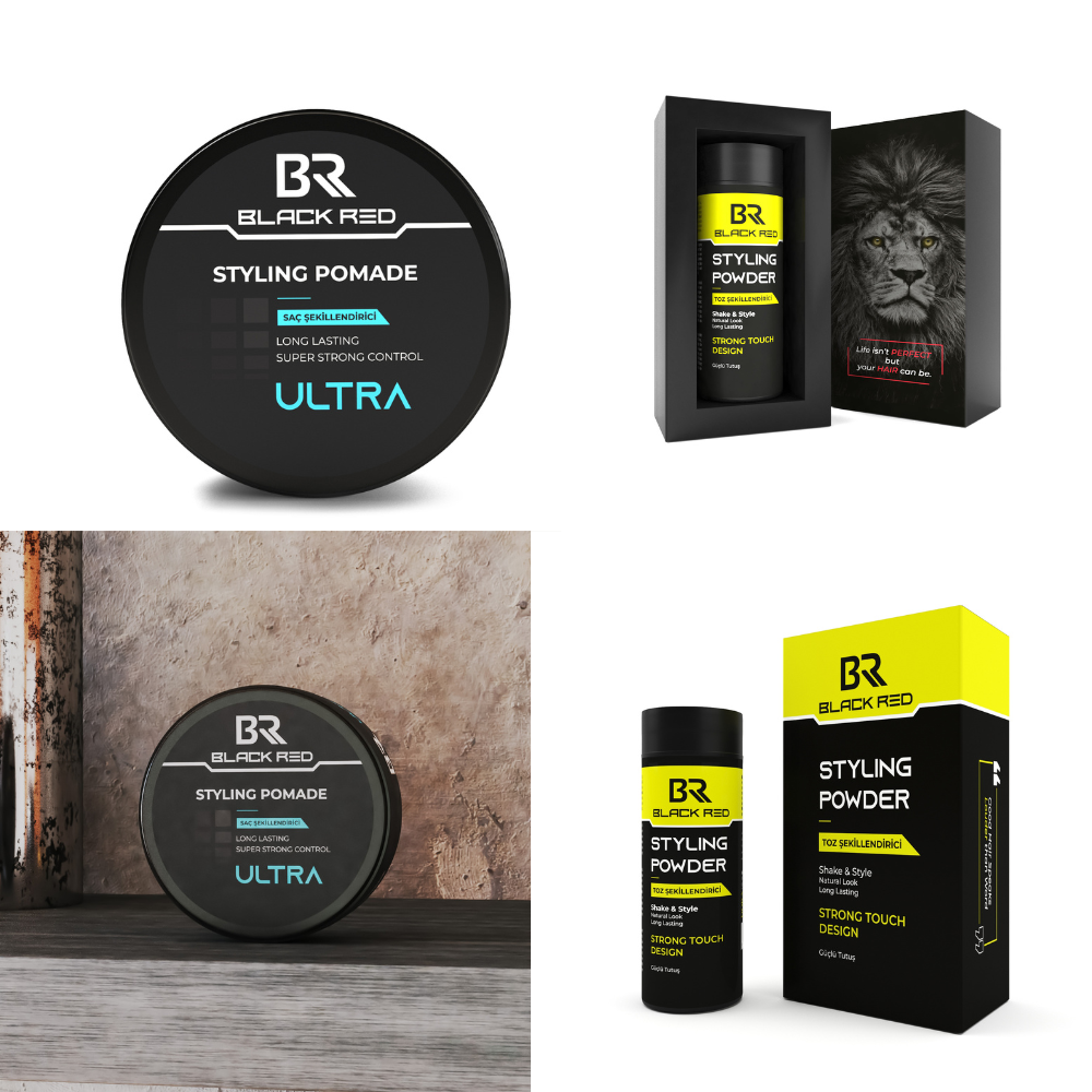 Black Red Ultra Strong Styling Pack