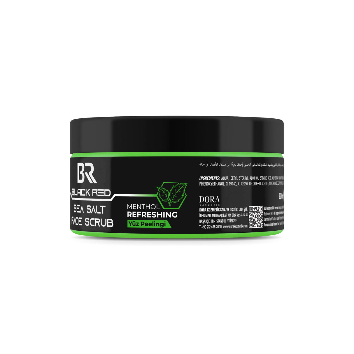 Black Red Sea Salt Face Scrub | Barber Outlet