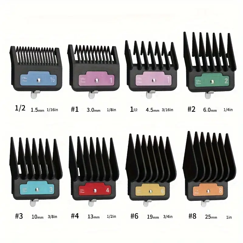 Professional Hair Clipper Color Comb - 8pcs | Fresh Body