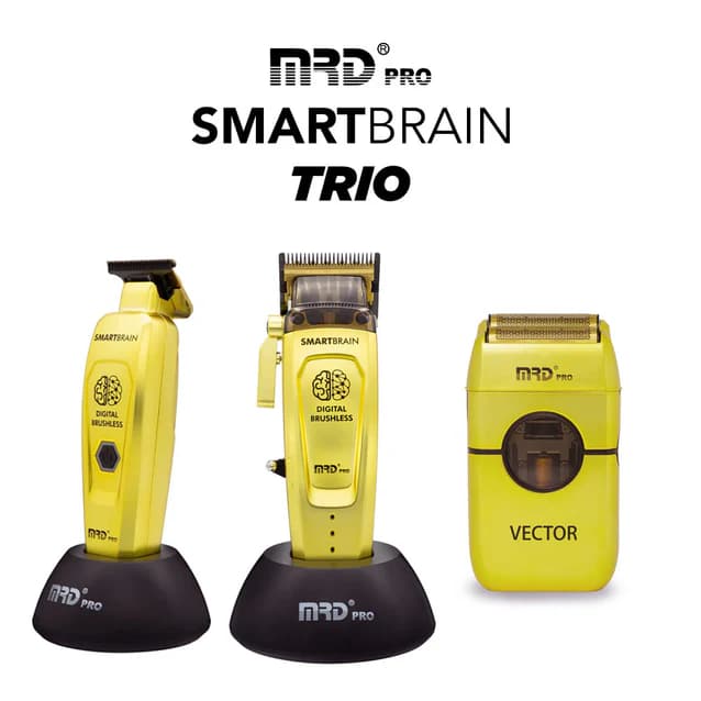 MRD Smart Brain Clipper, Trimmer & Foil Shaver Trio - Gold