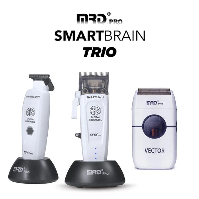 MRD Smart Brain Clipper, Trimmer & Foil Shaver Trio - White