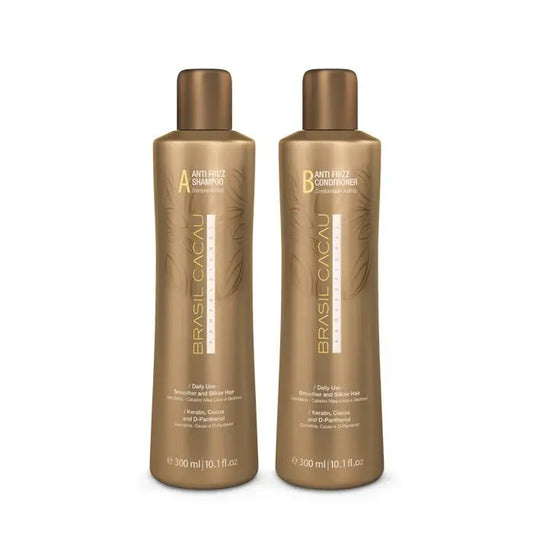 Brasil Cacau Smoothing Anti Frizz Shampoo And Conditioner Duo Pack - 300ml - Image #1