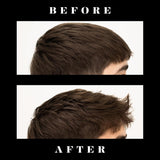 Before and after comparison of a person's hair with 'Before' on top and 'After' on bottom.