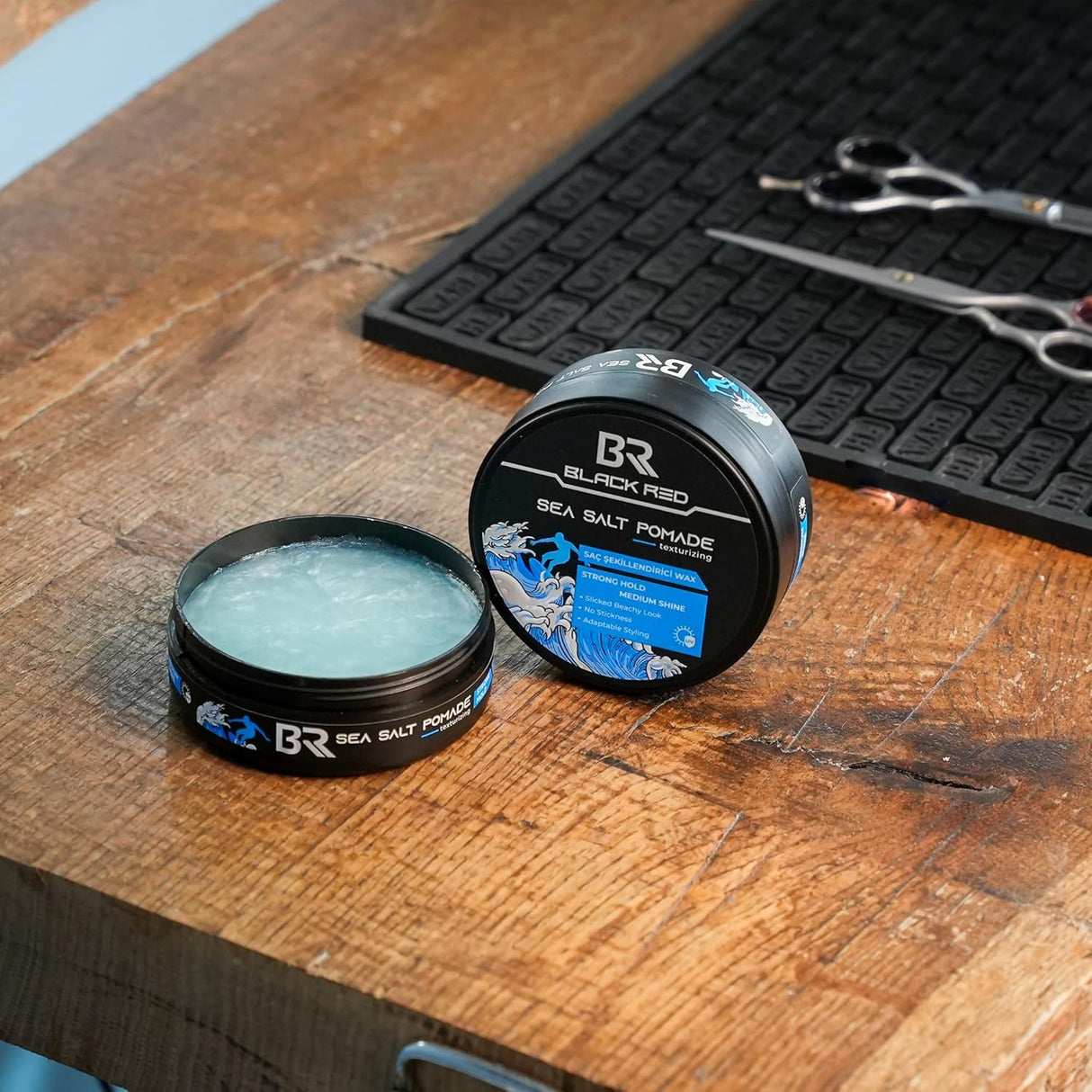 Black Red Hair Styling Sea Salt Pomade 120ml
