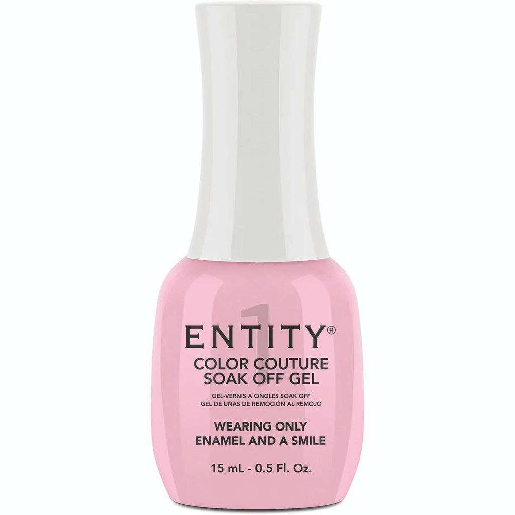 Entity Gel Polish Pair Wearing Only Enamel And A Smile - Light Pink Creme - Image #2