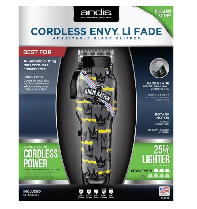 Andis Cordless USPRO Fade Nation Envy Cordless Clipper | Barber Outlet