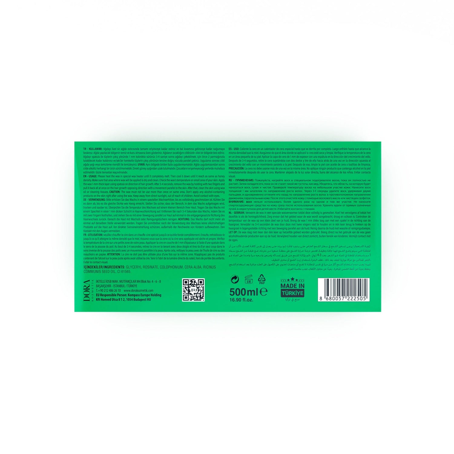 Black Red Depilatory Hard Wax Azulen - 500ml