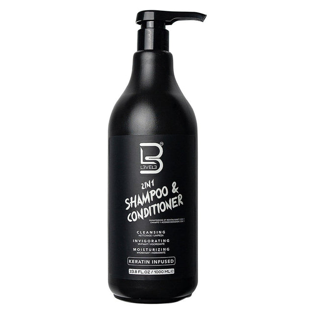 L3VEL3 2 in 1 Keratin Infused Shampoo & Conditioner - 1000ml