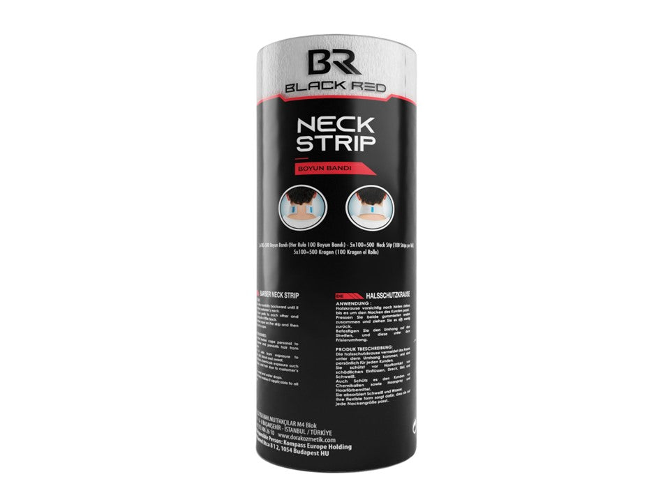 Black Red Neck Strip Pack of 5