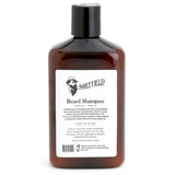Sheffield beard shampoo bottle on a white background