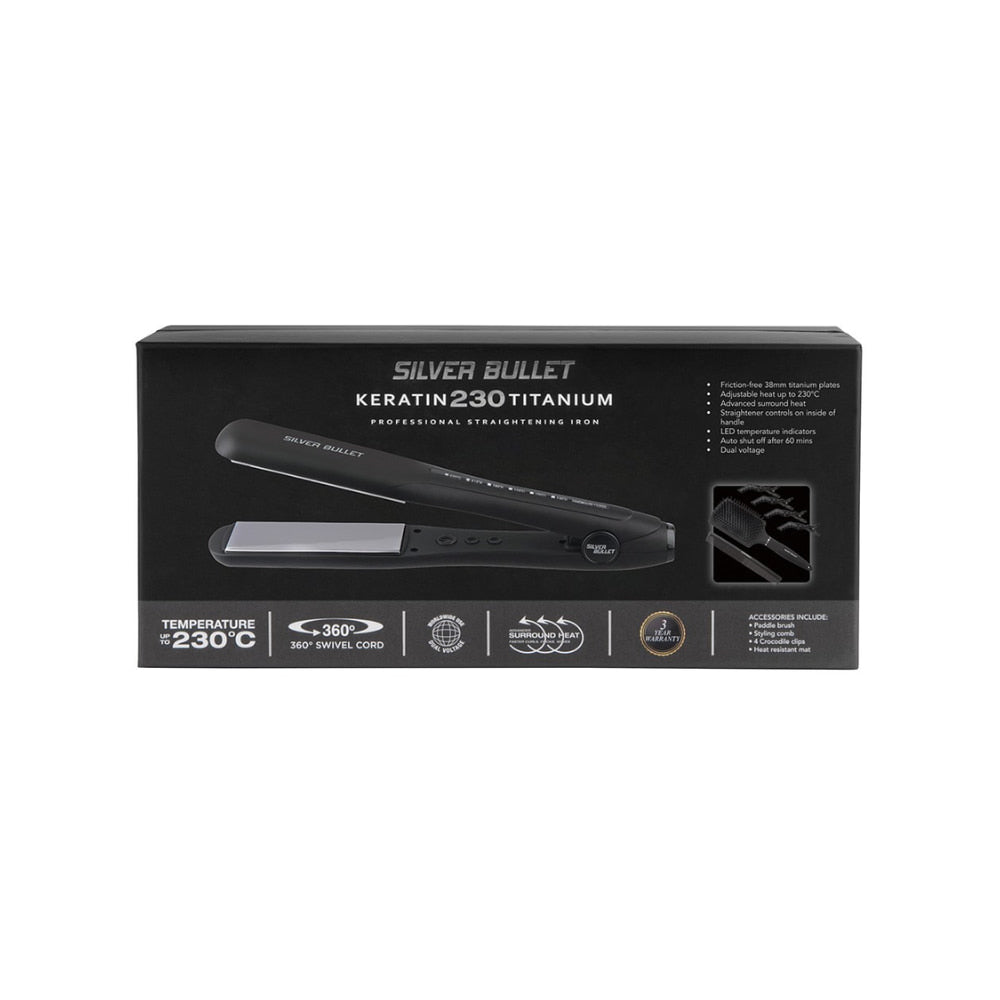 Silver Bullet Keratin 230 Titanium Wide Plate Hair Straightener | FRESH BODY