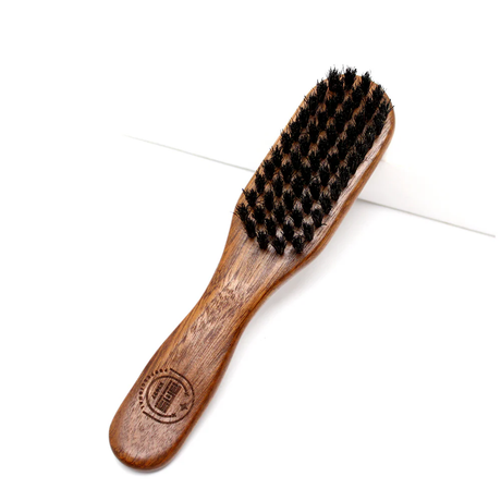 Wooden Barber Fade Brush for Hair Cutting - Boar Bristle | Fresh Body