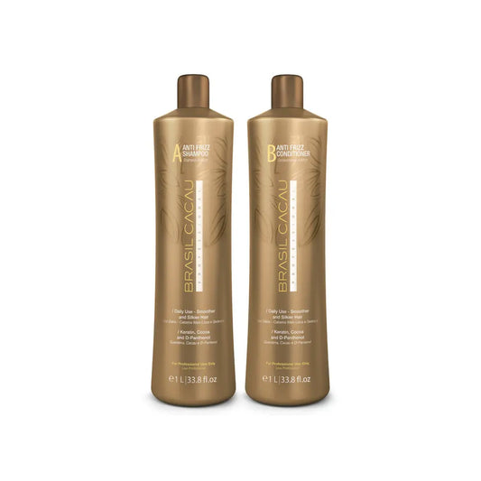 Brasil Cacau Anti Frizz Shampoo & Conditioner 1 Litre DUO